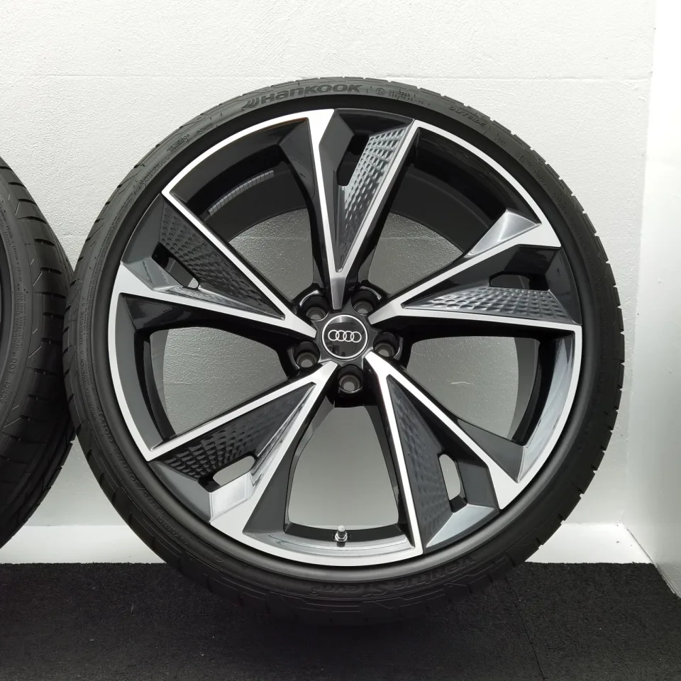 22 Zoll Audi 5-V-Speichen-Struktur Anthrazit glänzend, glanzgedreht Sommerräder / Hankook Ventus S1 evo3 (soundabsorber) (AO) 285/30 R22 – Bild 6