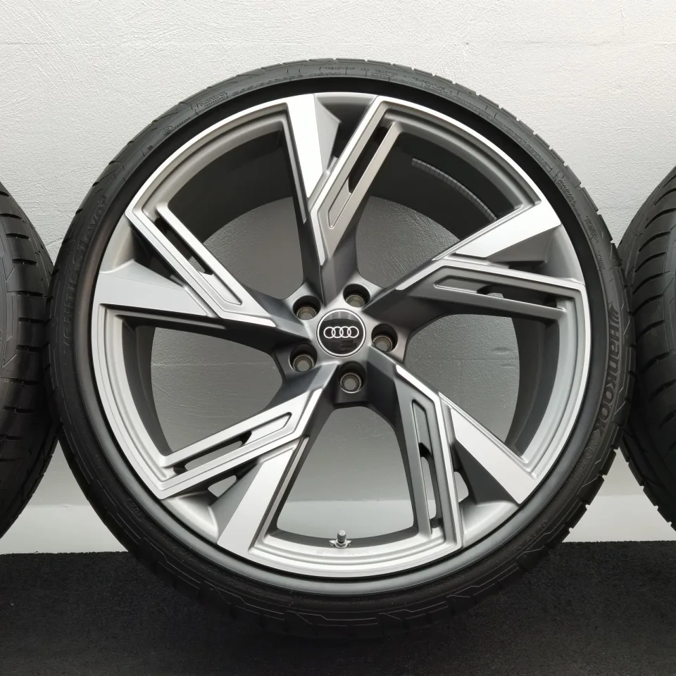 22 Zoll Audi 5-V-Speichen-Trapez Titan matt, glanzgedreht Sommerräder / Hankook Ventus S1 evo3 (soundabsorber) (AO) 285/30 R22 – Bild 5