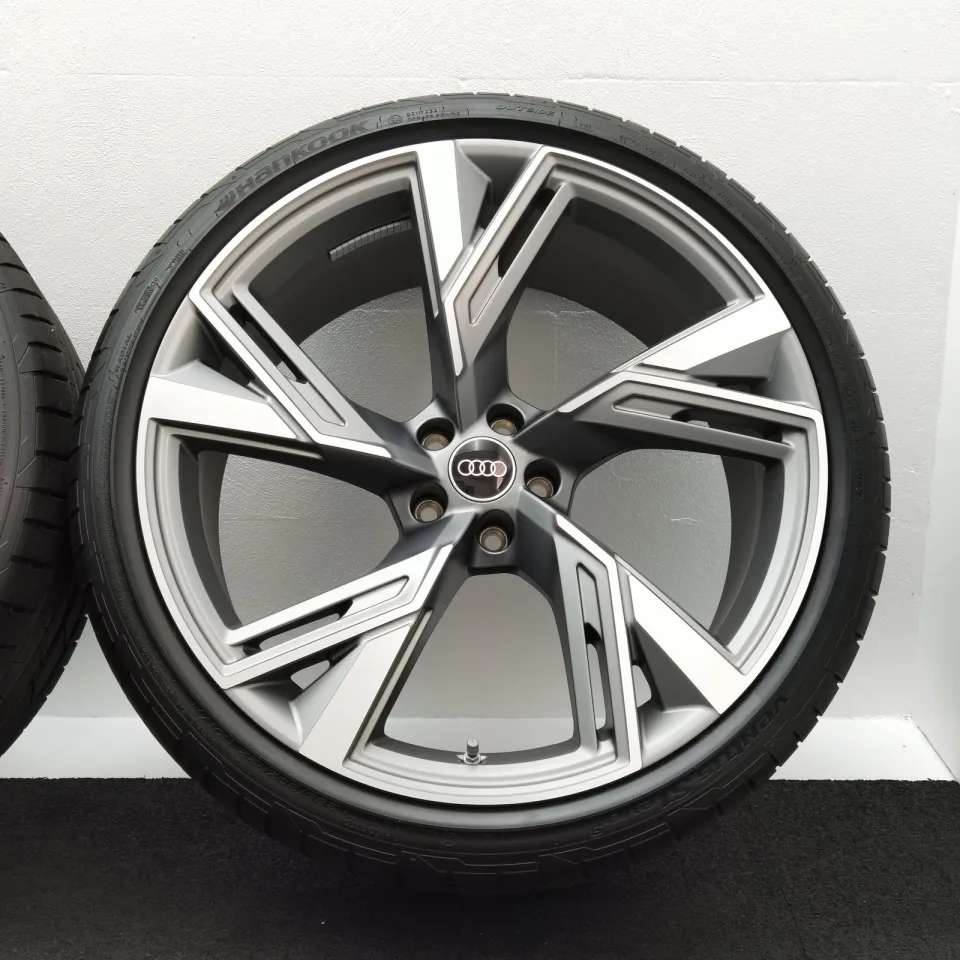 22 Zoll Audi 5-V-Speichen-Trapez Titan matt, glanzgedreht Sommerräder / Hankook Ventus S1 evo3 (soundabsorber) (AO) 285/30 R22 – Bild 7