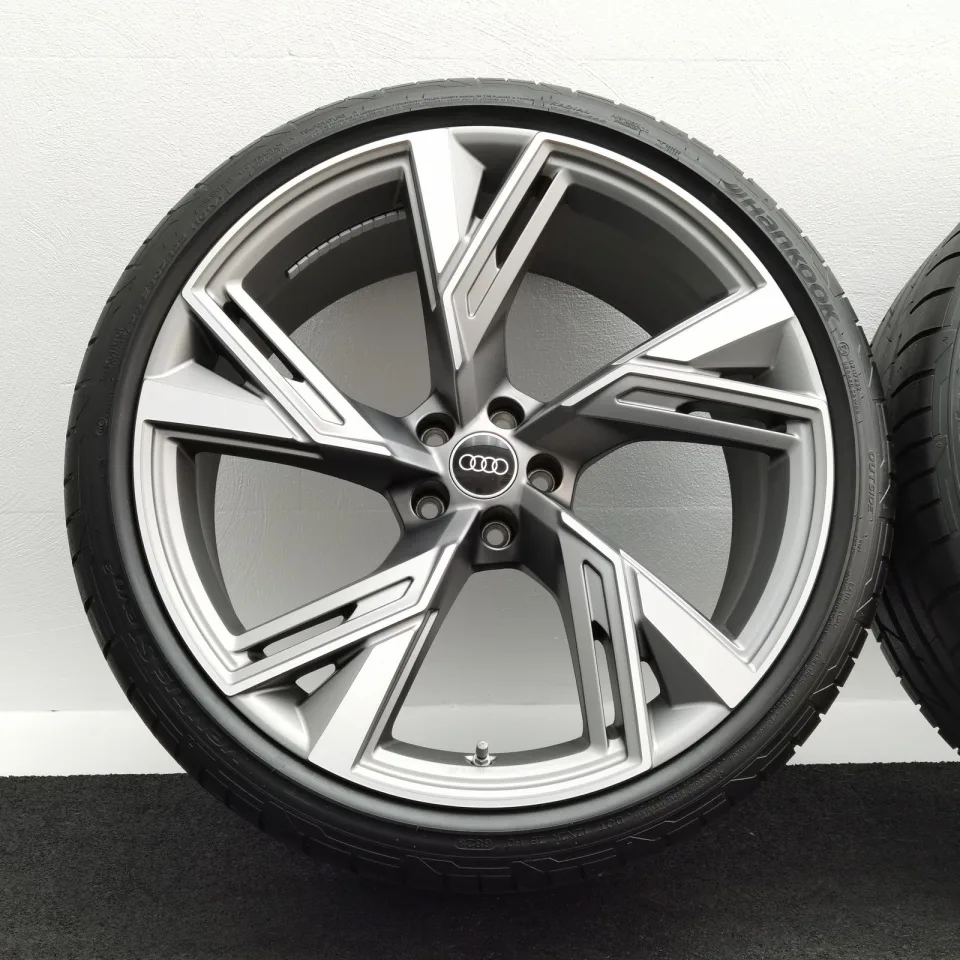 22 Zoll Audi 5-V-Speichen-Trapez Titan matt, glanzgedreht Sommerräder / Hankook Ventus S1 evo3 (soundabsorber) (AO) 285/30 R22 – Bild 3