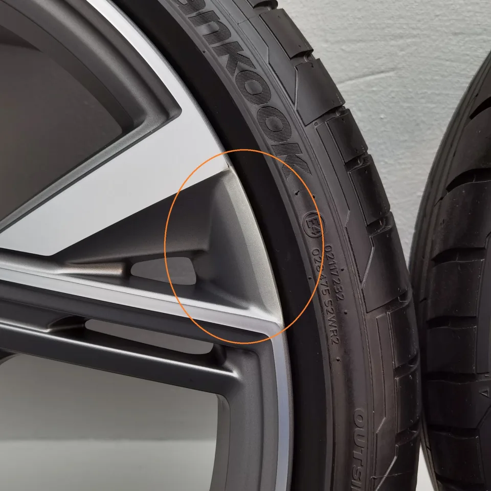 22 Zoll Audi 5-V-Speichen-Trapez Titan matt, glanzgedreht Sommerräder / Hankook Ventus S1 evo3 (soundabsorber) (AO) 285/30 R22 – Bild 4