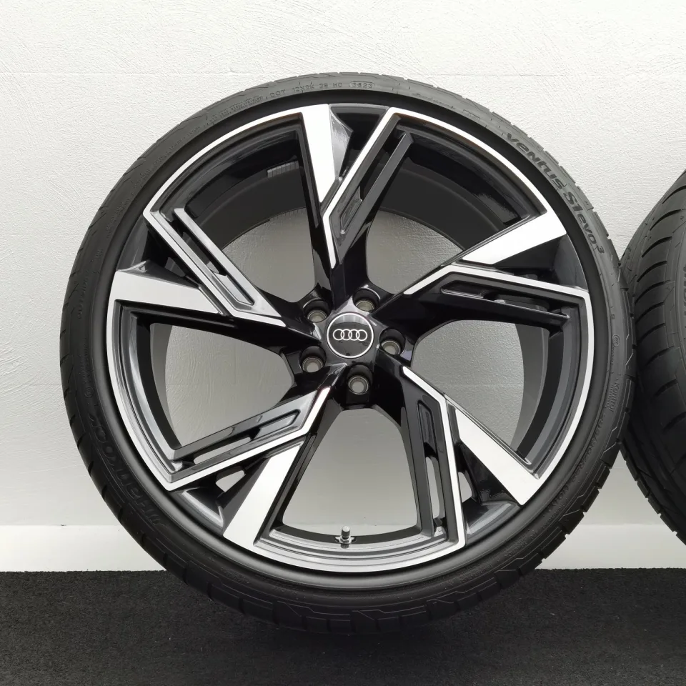 22 Zoll Audi 5-V-Speichen-Trapez Anthrazit glänzend, glanzgedreht Sommerräder / Hankook Ventus S1 evo3 (soundabsorber) (AO) 285/30 R22 – Bild 3