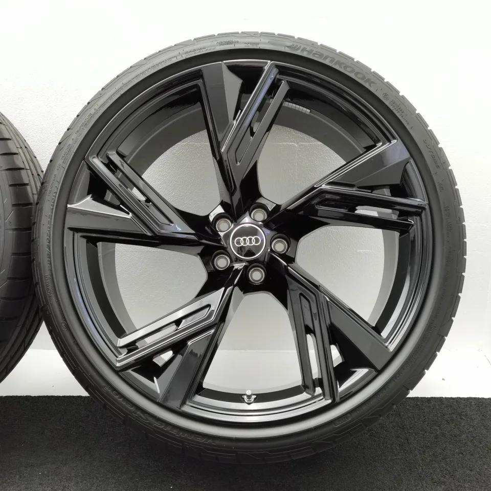22 Zoll Audi 5-V-Speichen-Trapez Schwarz glänzend Sommerräder / Hankook Ventus S1 evo3 (soundabsorber) (AO) 285/30 R22 – Bild 6