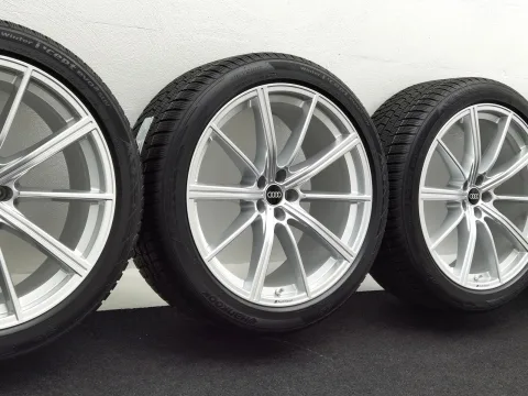 22 Zoll Audi 10-Speichen-Stern Silber Winterräder / Hankook Winter i*cept evo2 SUV (W320A) AO 275/40 R22