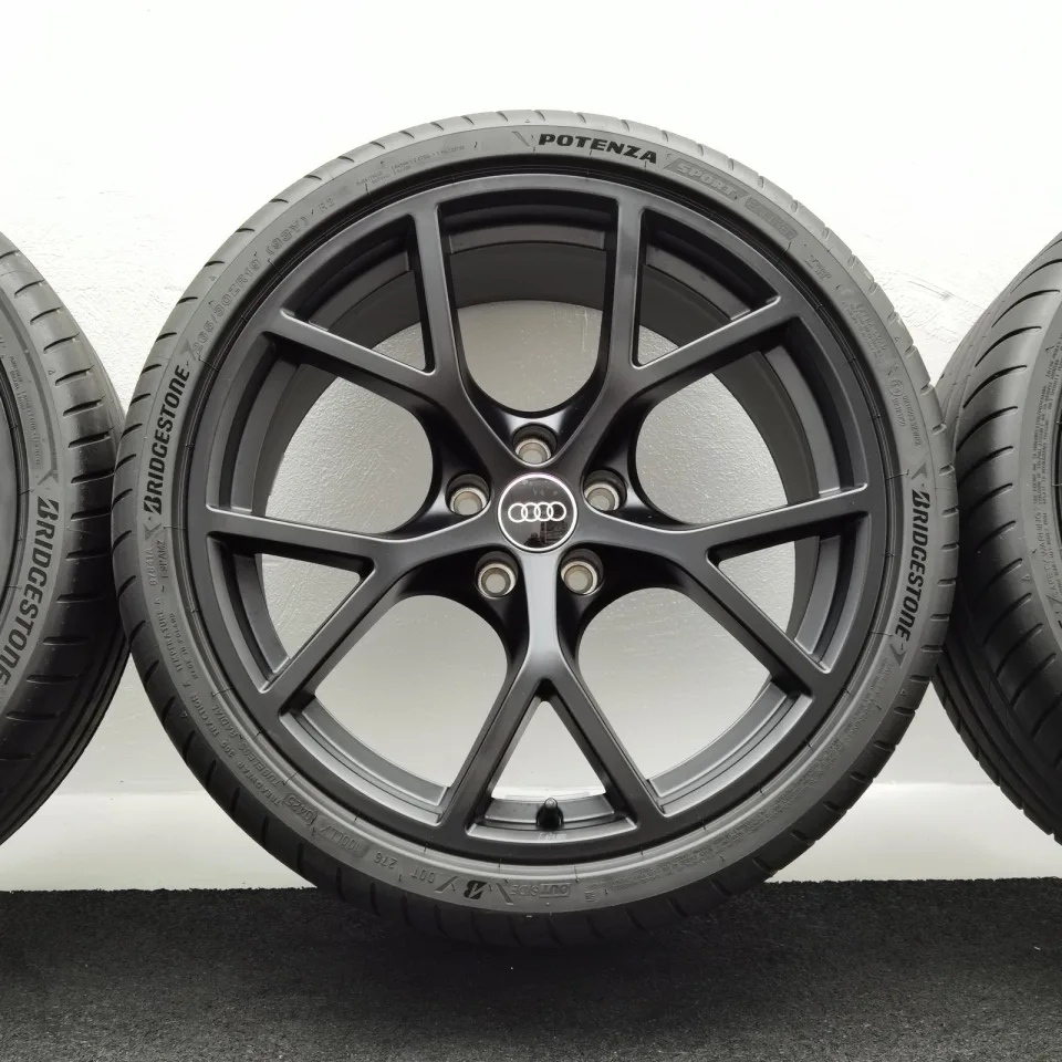 19 Zoll Audi 5-Y-Speichen Schwarz matt Sommerräder / Bridgestone Potenza Sport R2 Enliten 265/30 R19 – Bild 5