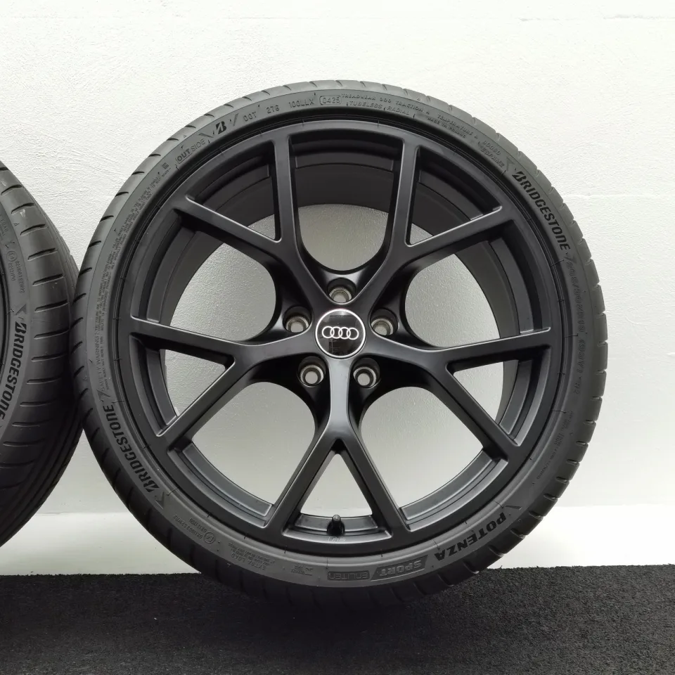 19 Zoll Audi 5-Y-Speichen Schwarz matt Sommerräder / Bridgestone Potenza Sport R2 Enliten 265/30 R19 – Bild 6