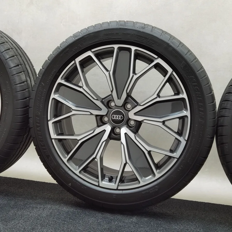 20 Zoll Audi 5-Doppel-Y-Speichen Graphitgrau, glanzgedreht Sommerräder / Michelin Pilot Sport 4 SUV 255/45 R20 – Bild 5
