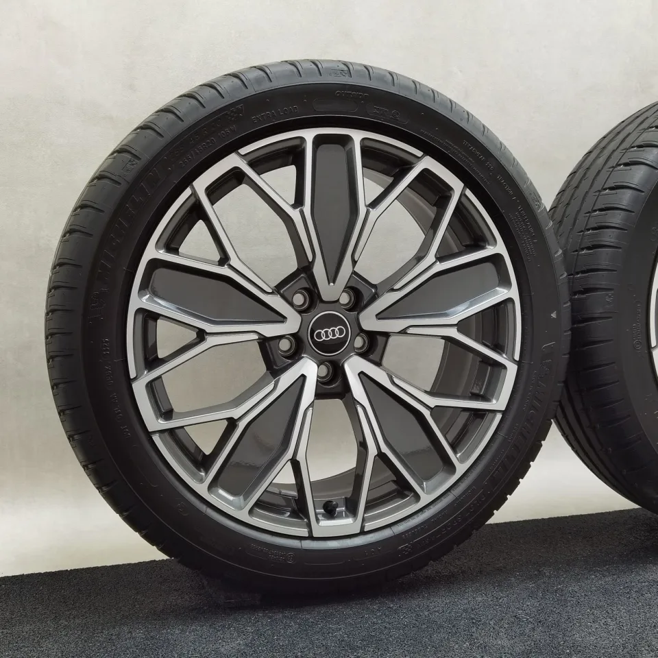 20 Zoll Audi 5-Doppel-Y-Speichen Graphitgrau, glanzgedreht Sommerräder / Michelin Pilot Sport 4 SUV 255/45 R20 – Bild 3