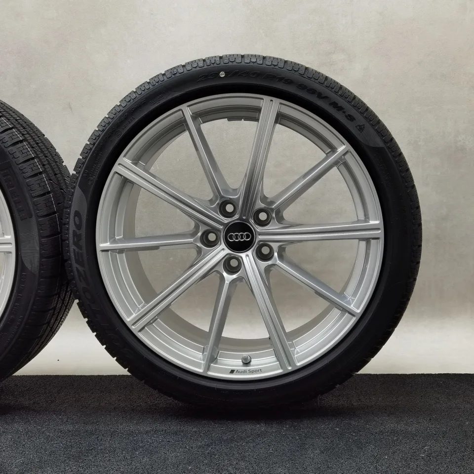 19 Zoll Audi 10-Speichen-Stern Silber Winterräder / Pirelli Winter 240 Sottozero Serie II AO 235/40 R19 – Bild 6