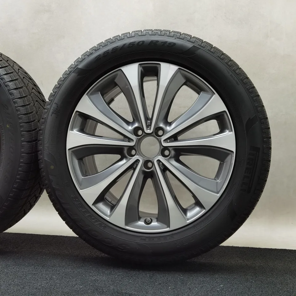 19 Zoll Mercedes-Benz 5-Doppelspeichen Grau glänzend, glanzgedreht Winterräder / Pirelli Scorpion Winter N0 255/50 R19 – Bild 8