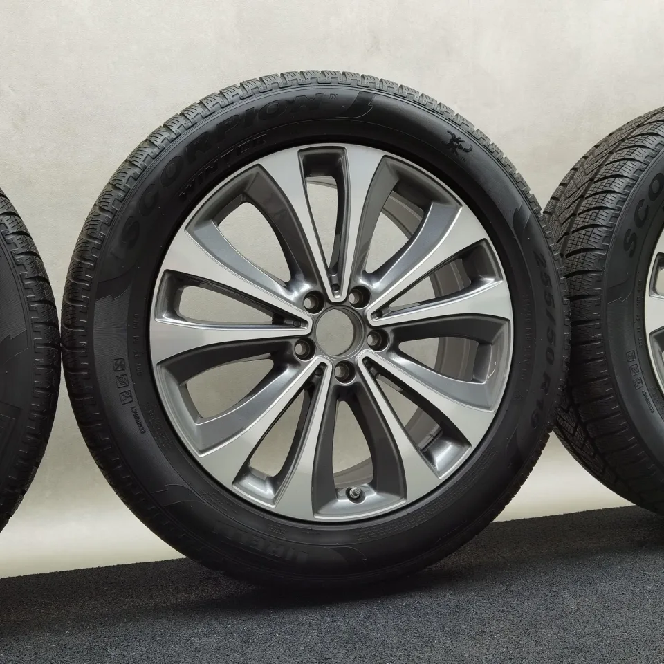 19 Zoll Mercedes-Benz 5-Doppelspeichen Grau glänzend, glanzgedreht Winterräder / Pirelli Scorpion Winter N0 255/50 R19 – Bild 5