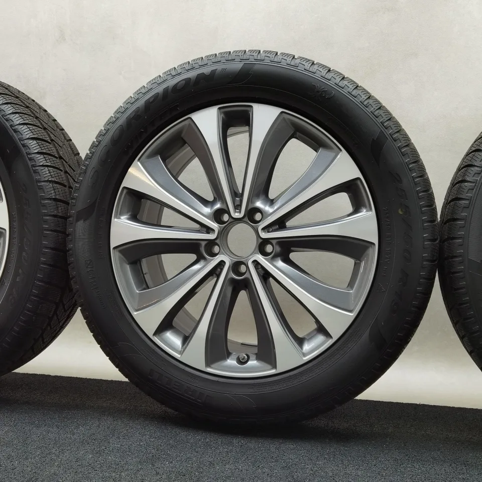 19 Zoll Mercedes-Benz 5-Doppelspeichen Grau glänzend, glanzgedreht Winterräder / Pirelli Scorpion Winter N0 255/50 R19 – Bild 7