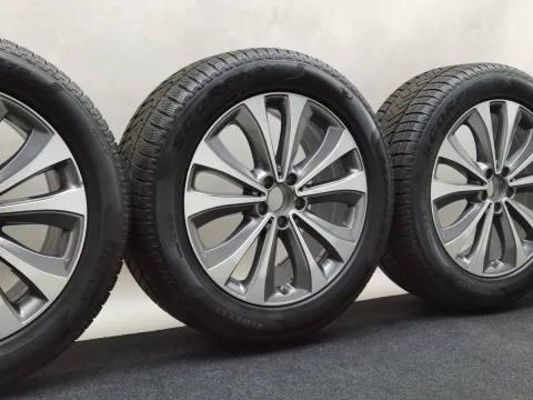 19 Zoll Mercedes-Benz 5-Doppelspeichen Grau glänzend, glanzgedreht Winterräder / Pirelli Scorpion Winter N0 255/50 R19
