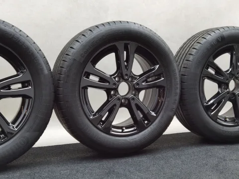 16 Zoll Mercedes-Benz 5-Doppelspeichen Schwarz glänzend Sommerräder / Continental ContiEcoContact 5 MO 205/55 R16