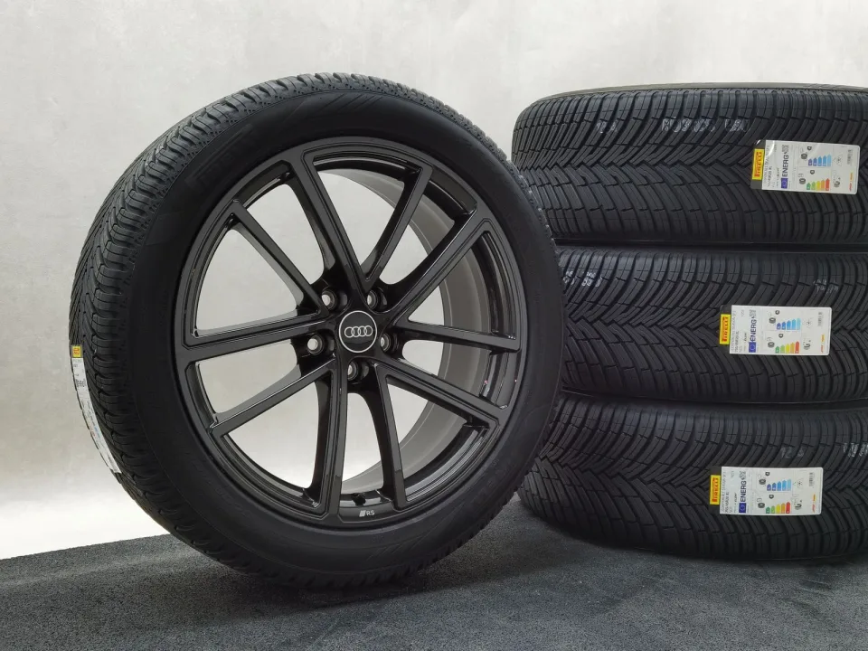 20 Zoll Audi 5-Doppelspeichen (Audi Sport) Schwarz metallic Ganzjahresräder / Pirelli Scorpion All Season SF3 NCS 255/45 R20 – Bild 1