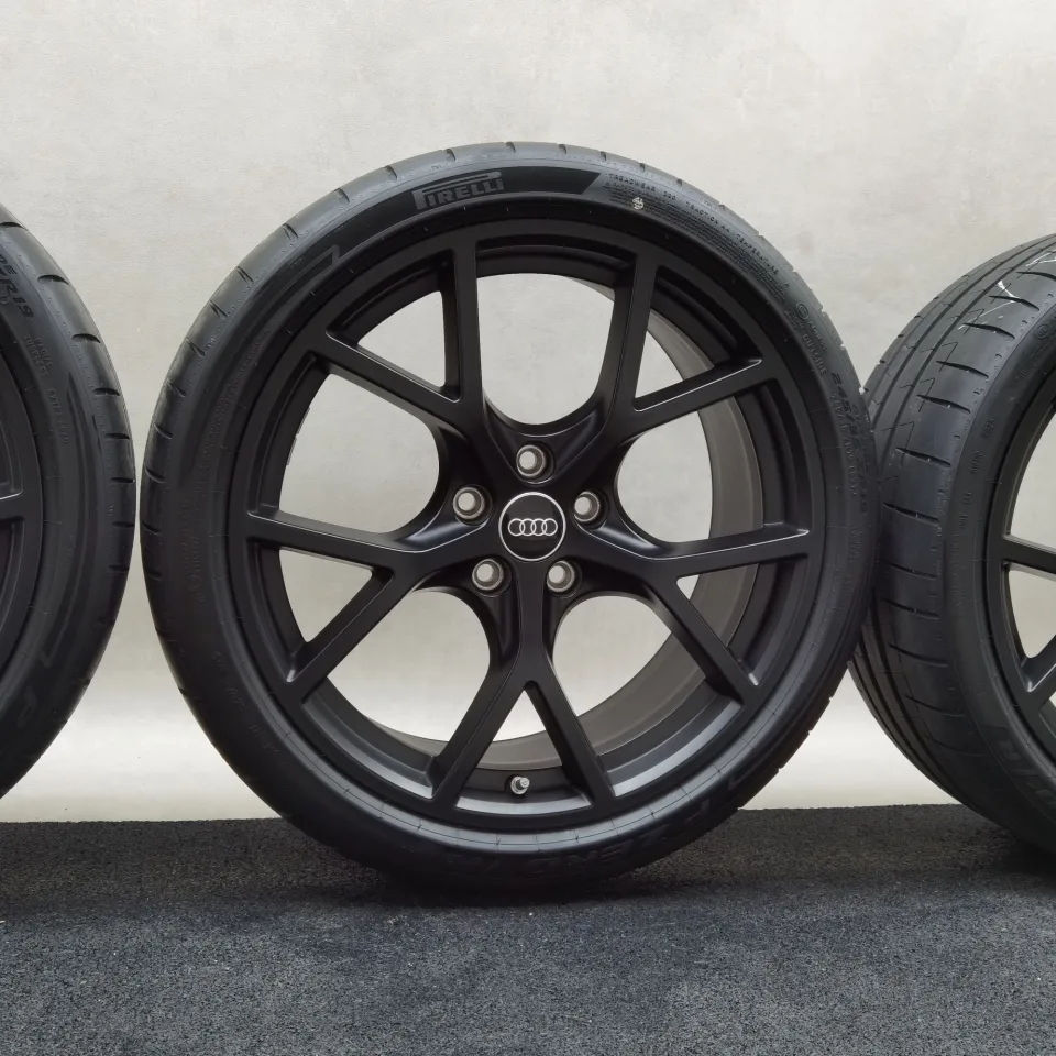 19 Zoll Audi 5-Y-Speichen Schwarz matt Sommerräder / Pirelli P-Zero R (R1) 265/30 R19 – Bild 4
