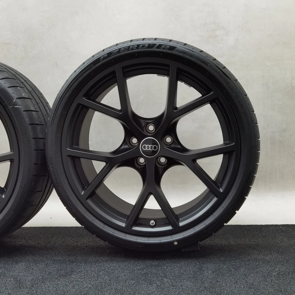 19 Zoll Audi 5-Y-Speichen Schwarz matt Sommerräder / Pirelli P-Zero R (R1) 265/30 R19 – Bild 6
