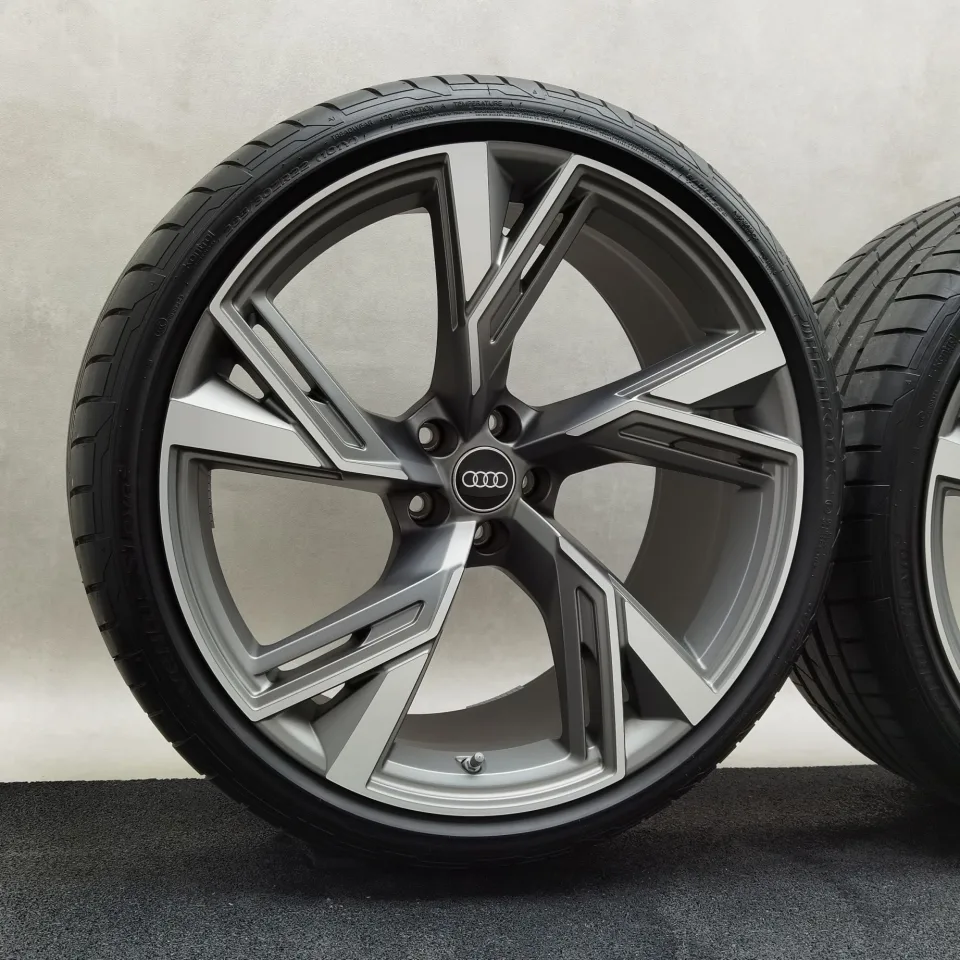 22 Zoll Audi 5-V-Speichen-Trapez Titan matt, glanzgedreht Sommerräder / Hankook Ventus S1 evo3 (soundabsorber) (AO) 285/30 R22 – Bild 3