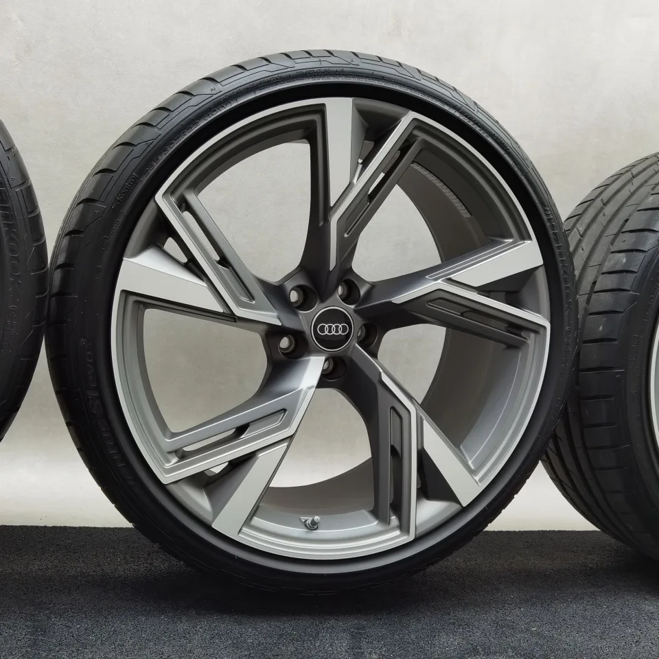 22 Zoll Audi 5-V-Speichen-Trapez Titan matt, glanzgedreht Sommerräder / Hankook Ventus S1 evo3 (soundabsorber) (AO) 285/30 R22 – Bild 4