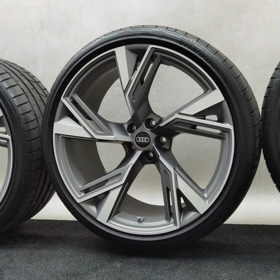 22 Zoll Audi 5-V-Speichen-Trapez Titan matt, glanzgedreht Sommerräder / Hankook Ventus S1 evo3 (soundabsorber) (AO) 285/30 R22 – Bild 5