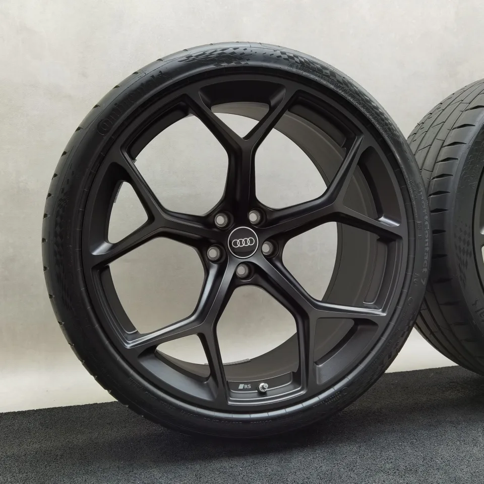 22 Zoll Audi 5-Y-Speichen Schwarz matt Sommerräder / Continental Sportcontact 7 ContiSilent AO 285/30 R22 – Bild 3