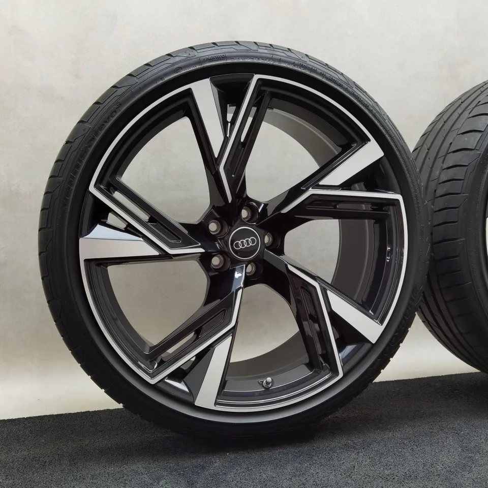 22 Zoll Audi 5-V-Speichen-Trapez Anthrazit glänzend, glanzgedreht Sommerräder / Hankook Ventus S1 evo3 (soundabsorber) (AO) 285/30 R22 – Bild 3