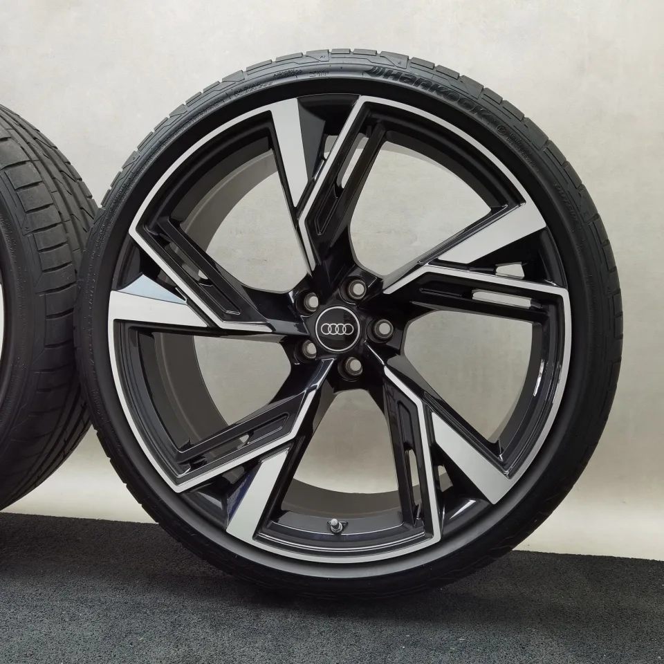 22 Zoll Audi 5-V-Speichen-Trapez Anthrazit glänzend, glanzgedreht Sommerräder / Hankook Ventus S1 evo3 (soundabsorber) (AO) 285/30 R22 – Bild 9