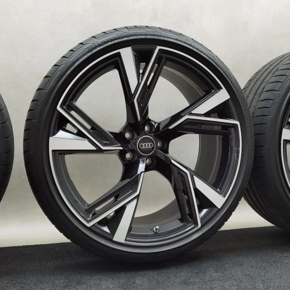 22 Zoll Audi 5-V-Speichen-Trapez Anthrazit glänzend, glanzgedreht Sommerräder / Hankook Ventus S1 evo3 (soundabsorber) (AO) 285/30 R22 – Bild 5