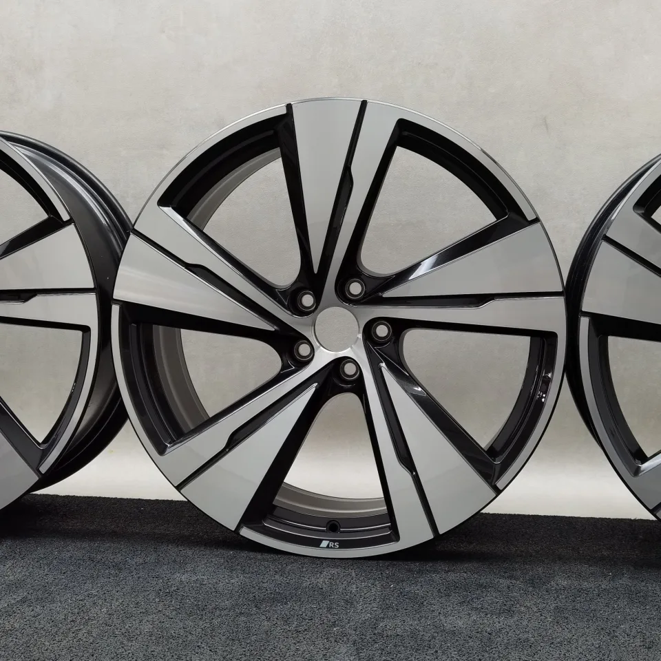 21 Zoll Audi 5-Arm-Split Schwarz metallic, glanzgedreht Alufelgen – Bild 8