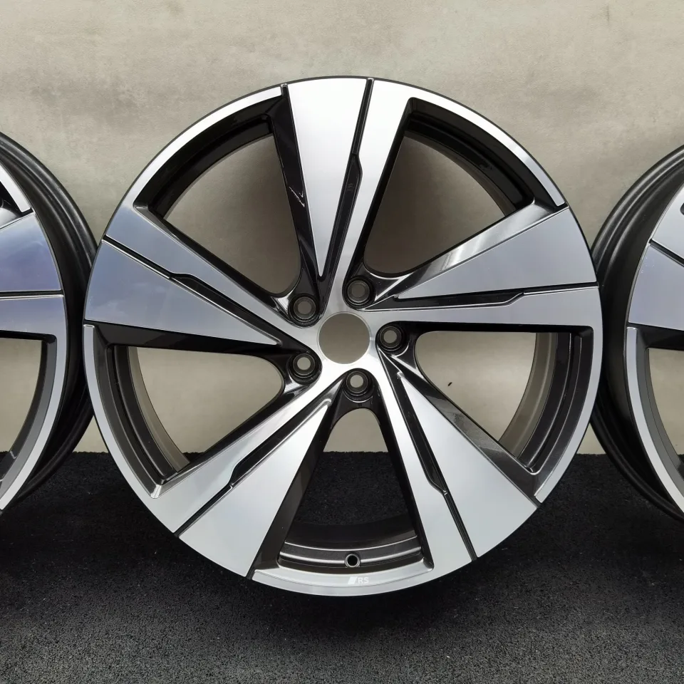21 Zoll Audi 5-Arm-Split Schwarz metallic, glanzgedreht Alufelgen – Bild 8