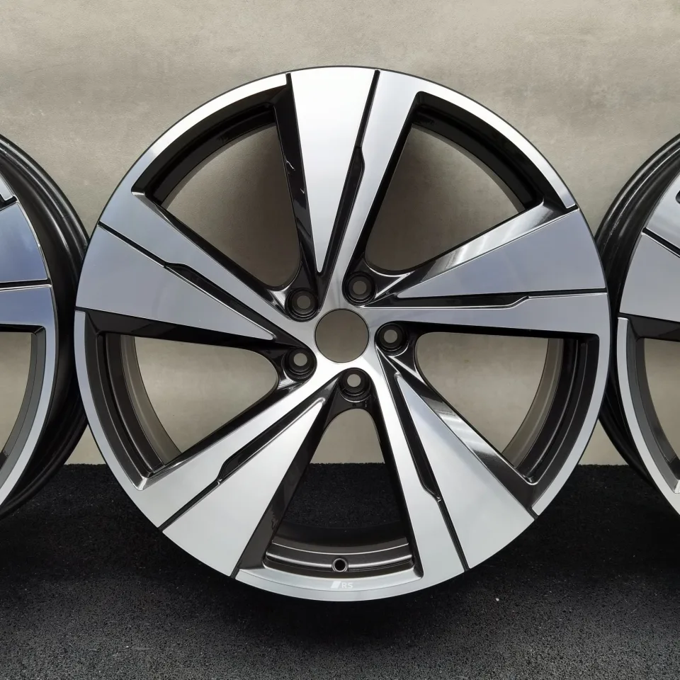 21 Zoll Audi 5-Arm-Split Schwarz metallic, glanzgedreht Alufelgen – Bild 4