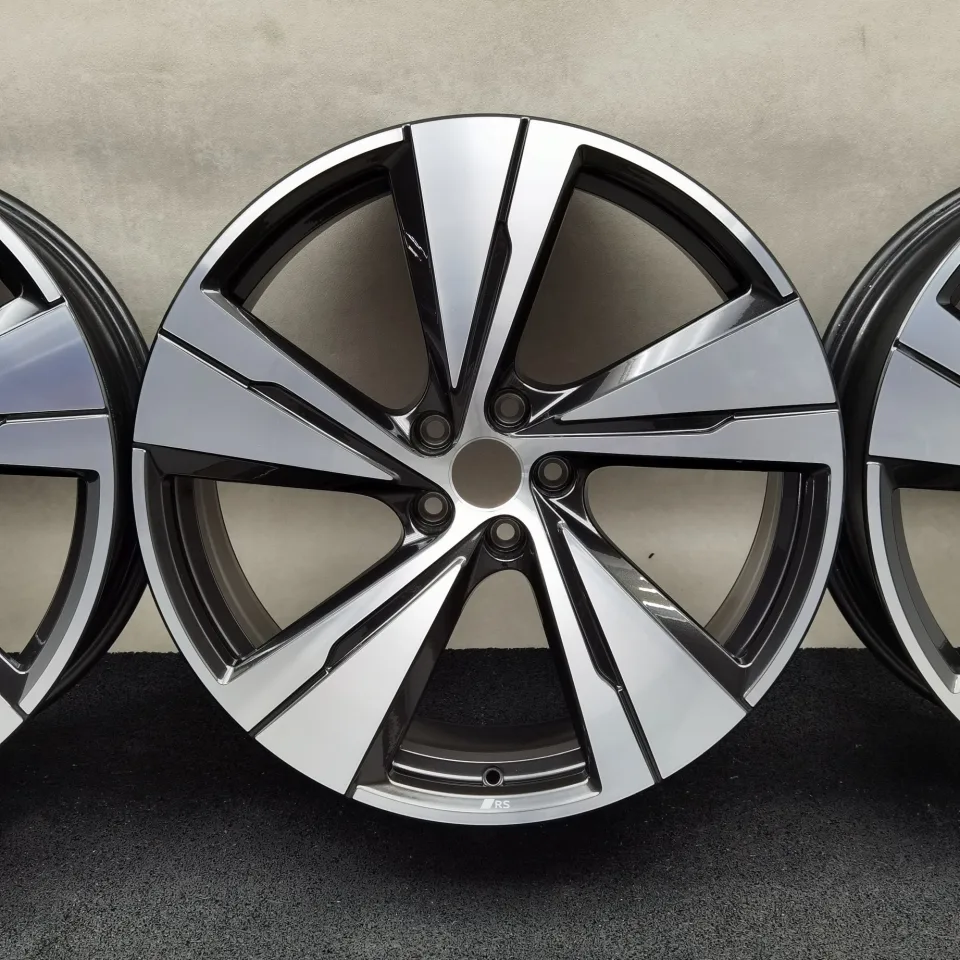 21 Zoll Audi 5-Arm-Split Schwarz metallic, glanzgedreht Alufelgen – Bild 6
