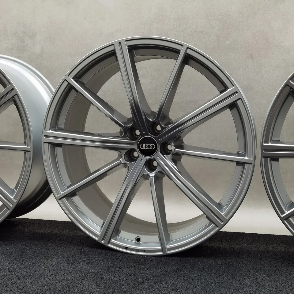 22 Zoll Audi 10-Speichen-Stern Silber Alufelgen – Bild 4