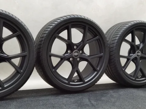 19 Zoll Audi 5-Y-Speichen Schwarz matt Sommerräder / Bridgestone Potenza Sport R2 Enliten 265/30 R19