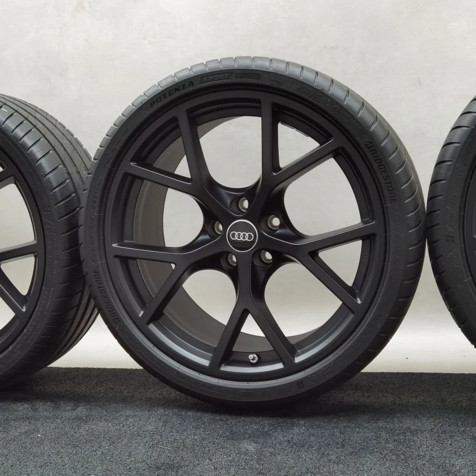 19 Zoll Audi 5-Y-Speichen Schwarz matt Sommerräder / Bridgestone Potenza Sport R2 Enliten 265/30 R19 – Bild 6