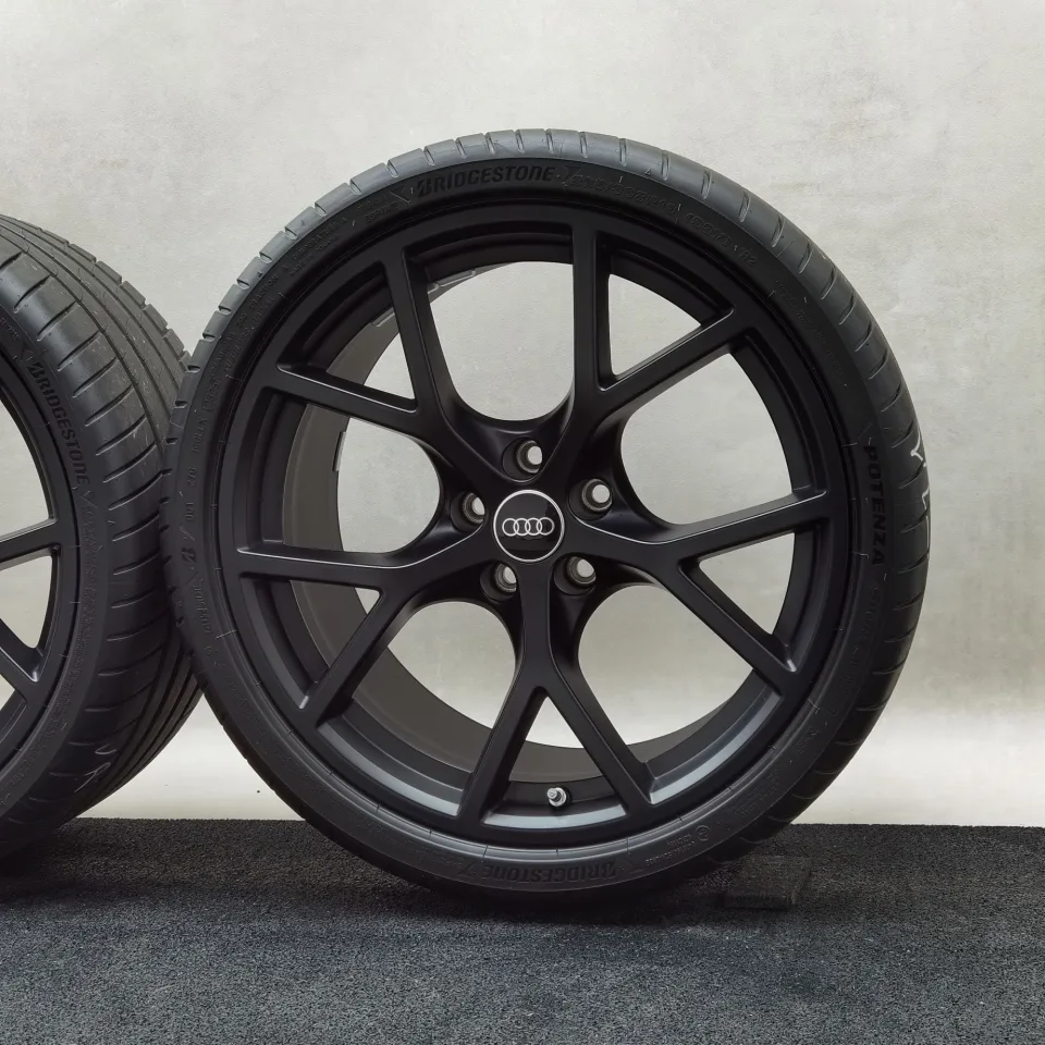 19 Zoll Audi 5-Y-Speichen Schwarz matt Sommerräder / Bridgestone Potenza Sport R2 Enliten 265/30 R19 – Bild 7