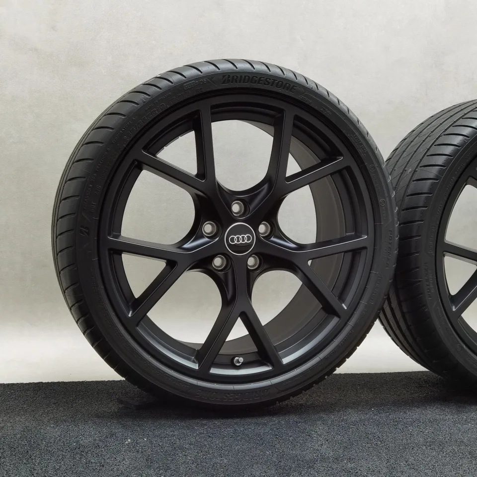 19 Zoll Audi 5-Y-Speichen Schwarz matt Sommerräder / Bridgestone Potenza Sport R2 Enliten 265/30 R19 – Bild 4