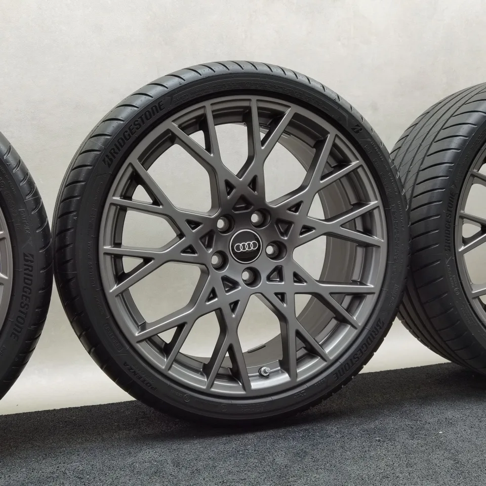 19 Zoll Audi 10-Kreuzspeichen Grau seidenmatt Sommerräder / Bridgestone Potenza Sport R2 Enliten 265/30 R19 – Bild 4