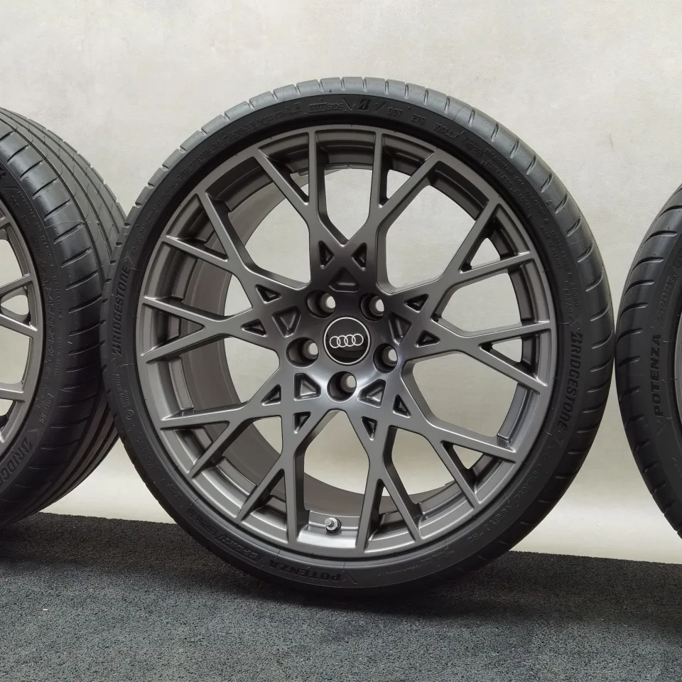 19 Zoll Audi 10-Kreuzspeichen Grau seidenmatt Sommerräder / Bridgestone Potenza Sport R2 Enliten 265/30 R19 – Bild 5