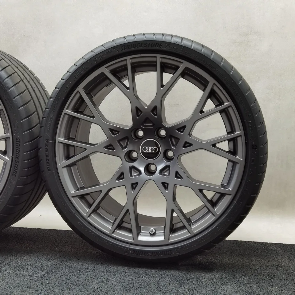 19 Zoll Audi 10-Kreuzspeichen Grau seidenmatt Sommerräder / Bridgestone Potenza Sport R2 Enliten 265/30 R19 – Bild 6