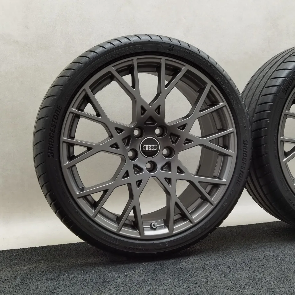 19 Zoll Audi 10-Kreuzspeichen Grau seidenmatt Sommerräder / Bridgestone Potenza Sport R2 Enliten 265/30 R19 – Bild 3