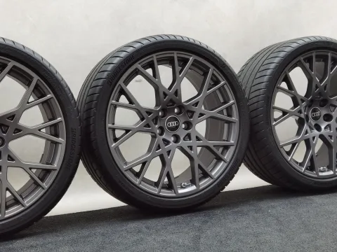 19 Zoll Audi 10-Kreuzspeichen Grau seidenmatt Sommerräder / Bridgestone Potenza Sport R2 Enliten 265/30 R19
