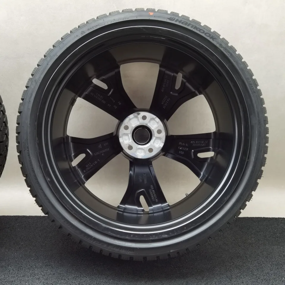 22 Zoll Audi 5-V-Speichen-Struktur Anthrazit glänzend, glanzgedreht Winterräder / Hankook Winter i*cept evo2 (AO) 285/30 R22 – Bild 8
