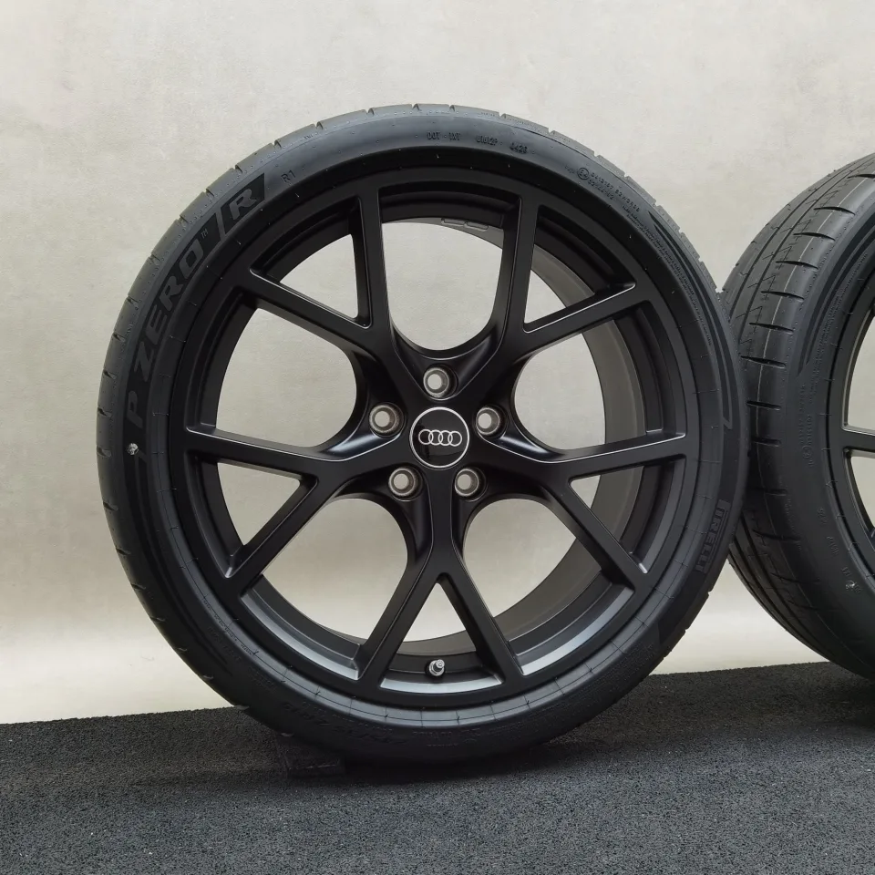 19 Zoll Audi 5-Y-Speichen Schwarz matt Sommerräder / Pirelli P-Zero R (R1) 265/30 R19 – Bild 3