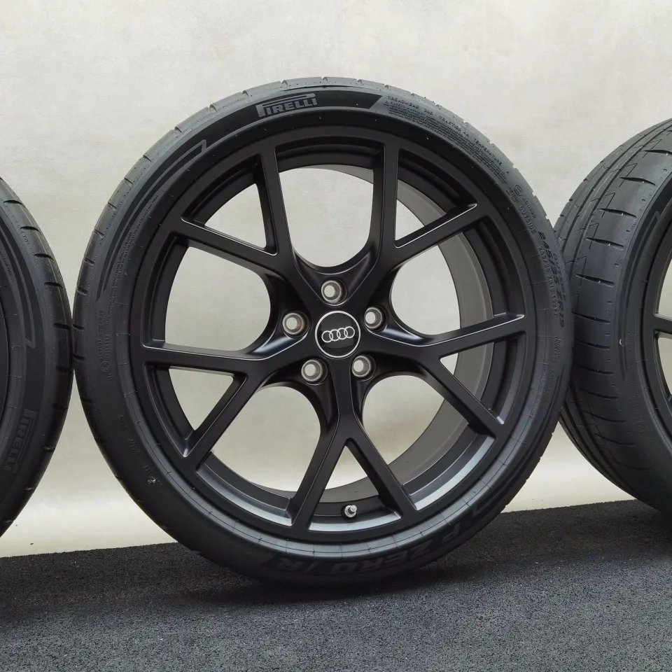 19 Zoll Audi 5-Y-Speichen Schwarz matt Sommerräder / Pirelli P-Zero R (R1) 265/30 R19 – Bild 4
