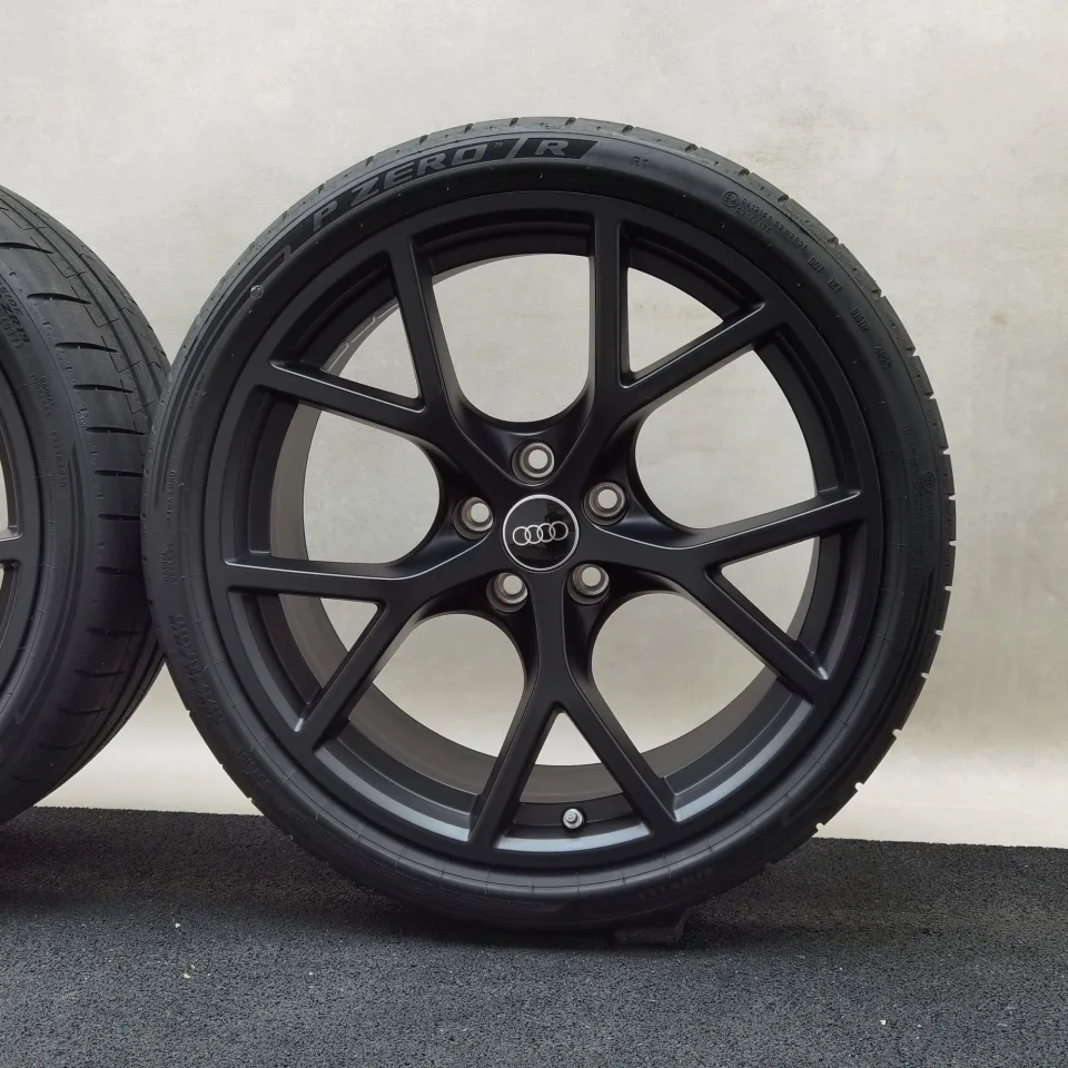 19 Zoll Audi 5-Y-Speichen Schwarz matt Sommerräder / Pirelli P-Zero R (R1) 265/30 R19 – Bild 6