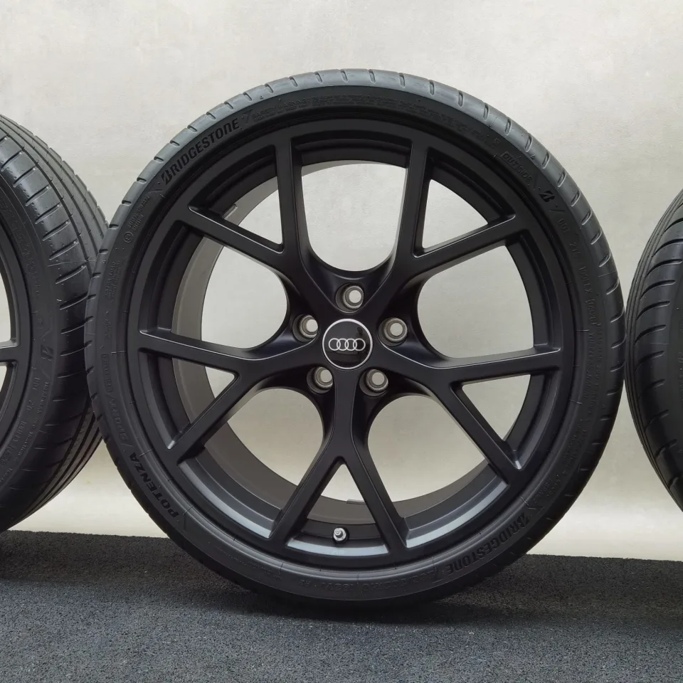 19 Zoll Audi 5-Y-Speichen Schwarz matt Sommerräder / Bridgestone Potenza Sport R2 Enliten 265/30 R19 – Bild 5