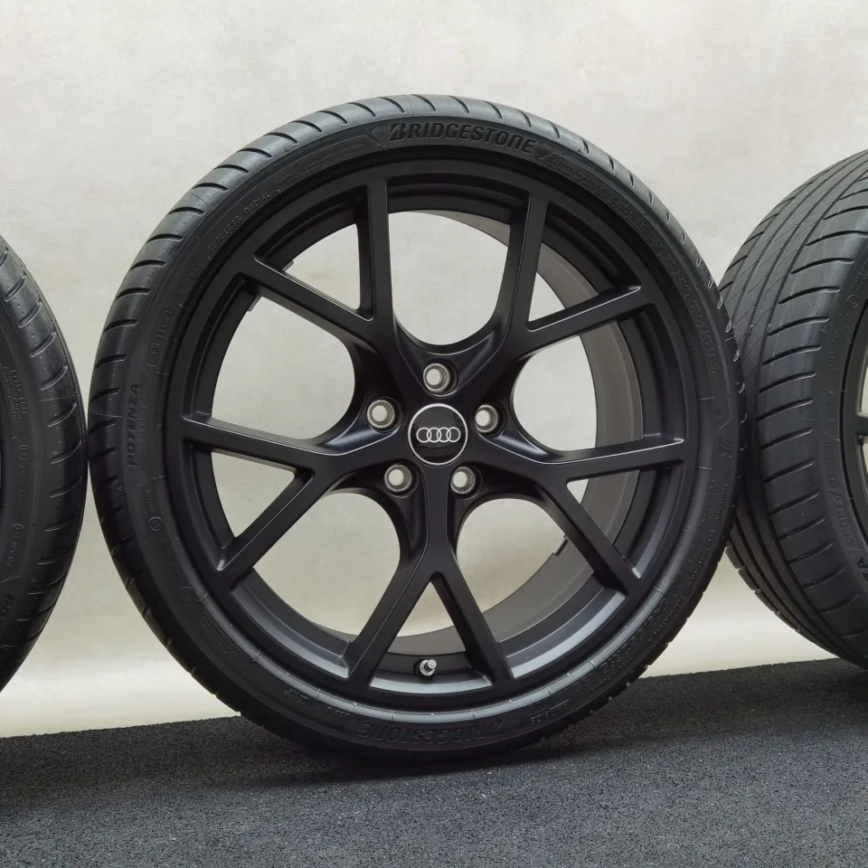 19 Zoll Audi 5-Y-Speichen Schwarz matt Sommerräder / Bridgestone Potenza Sport R2 Enliten 265/30 R19 – Bild 4