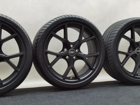 19 Zoll Audi 5-Y-Speichen Schwarz matt Sommerräder / Bridgestone Potenza Sport R2 Enliten 265/30 R19