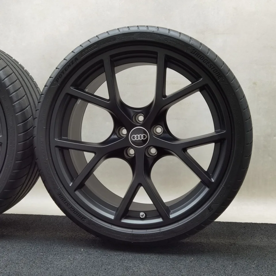 19 Zoll Audi 5-Y-Speichen Schwarz matt Sommerräder / Bridgestone Potenza Sport R2 Enliten 265/30 R19 – Bild 6